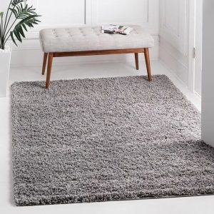 Alfombra Gris grande Shaggy Moly - SILVINA C (2)