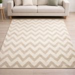 Alfombra beige frisé pelo cortado 1,60 x 2,35 Vidom