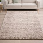 Alfombra grande Shaggy Beige Moly