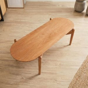 Mesa centro madera ovalada Moderna Lenga Monaco - SILVINA C (3)