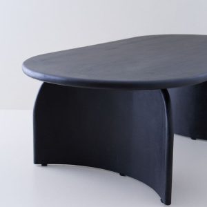 Mesa centro ratona madera Mango ovalada black Cler - SILVINA C (2)