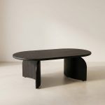 Mesa centro ratona madera Mango ovalada Black Cler