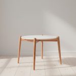 Mesa ratona centro redonda madera Lenga Sienna