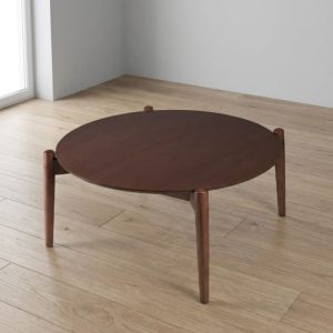 Mesa ratona redonda madera Lenga Alba - SILVINA C (1)