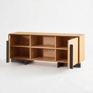 Rack tv living madera Paraíso Japandi - SILVINA C (1)