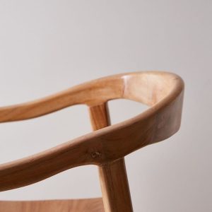 Silla madera rústica apoyabrazos Teka Indonesia - SILVINA C (1)