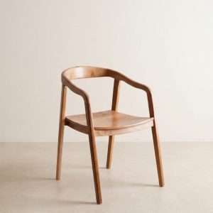 Silla madera rústica apoyabrazos Teka Indonesia - SILVINA C (2)