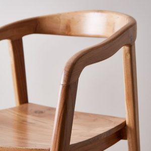 Silla madera rústica apoyabrazos Teka Indonesia - SILVINA C (3)