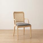 Sillón cabecera apoyabrazos madera esterilla Lulú