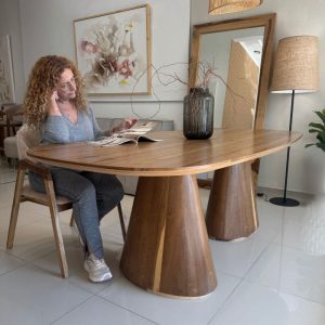 Mesa Moderna madera comedor diseño orgánico Asaf - SILVINA C 232