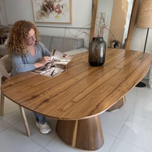 Mesa Moderna madera comedor diseño orgánico Asaf - SILVINA C 775